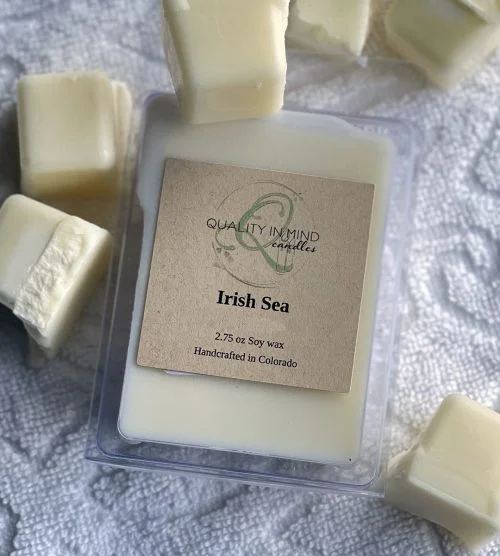 Irish Sea Wax Melt in packaging